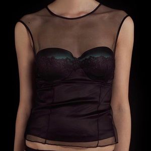 La Perla Black Sheer Top